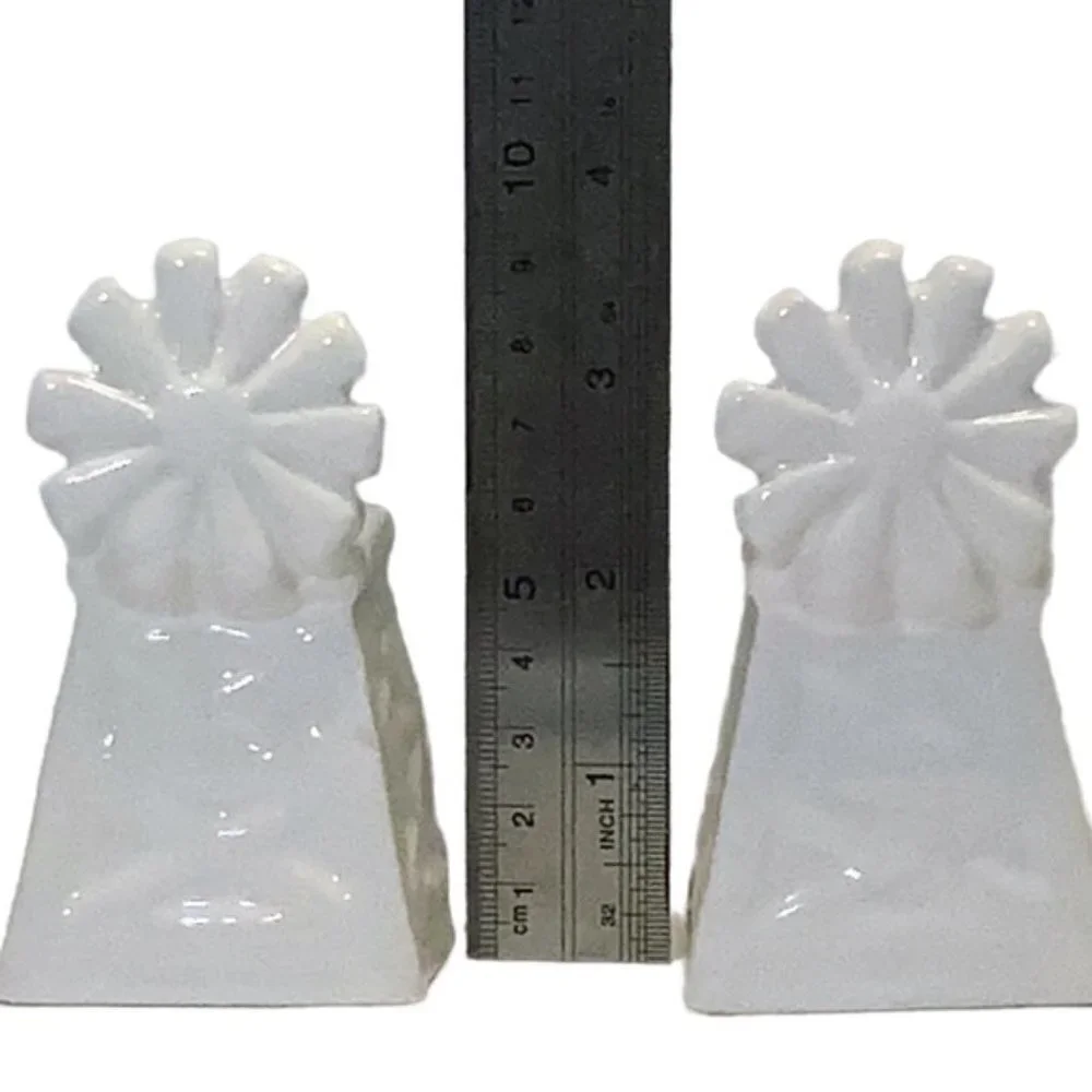 Farmhouse Windmill Salt and Pepper Shaker Set Ceramic Classic White